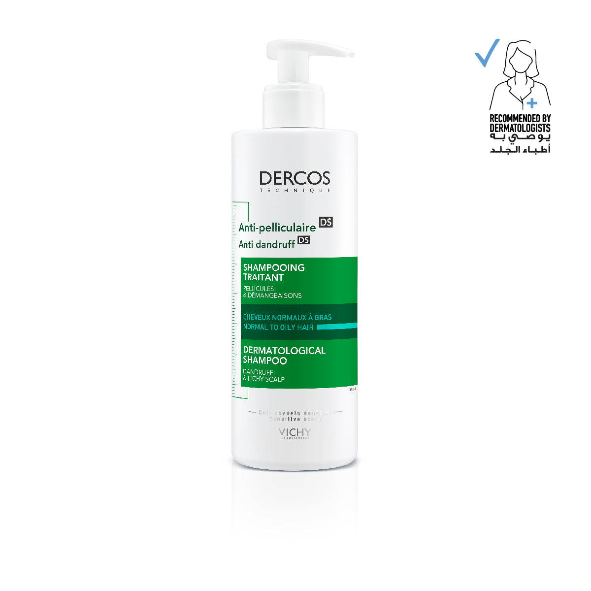 Vichy Dercos Anti Dandruff Shampoo for Normal to Oily Hair