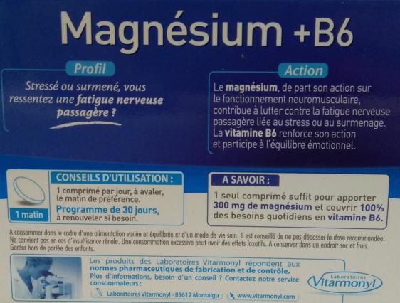 VITARMONYL Magnesium+ B6 30 Tablets