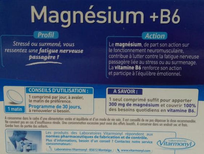 VITARMONYL Magnesium+ B6 30 Tablets