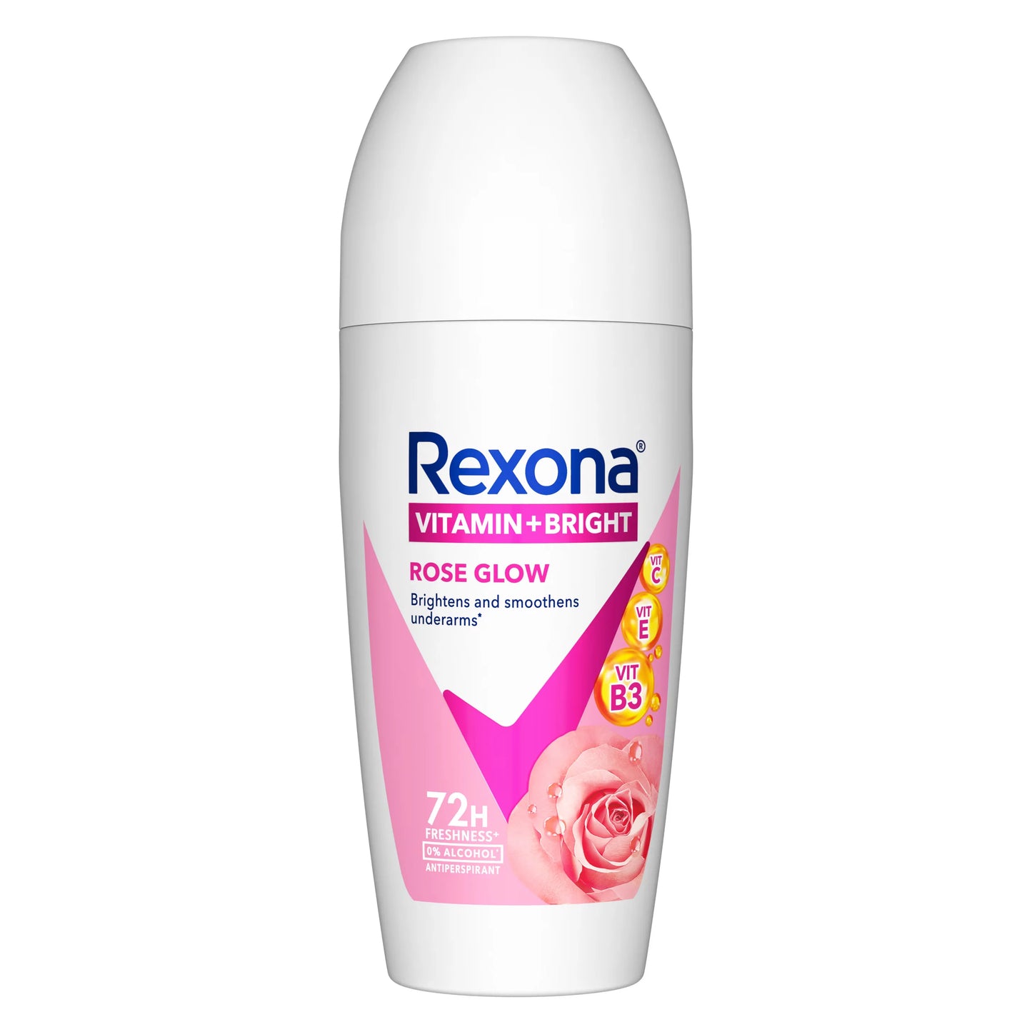 rexona vitamin + bright rose glow roll