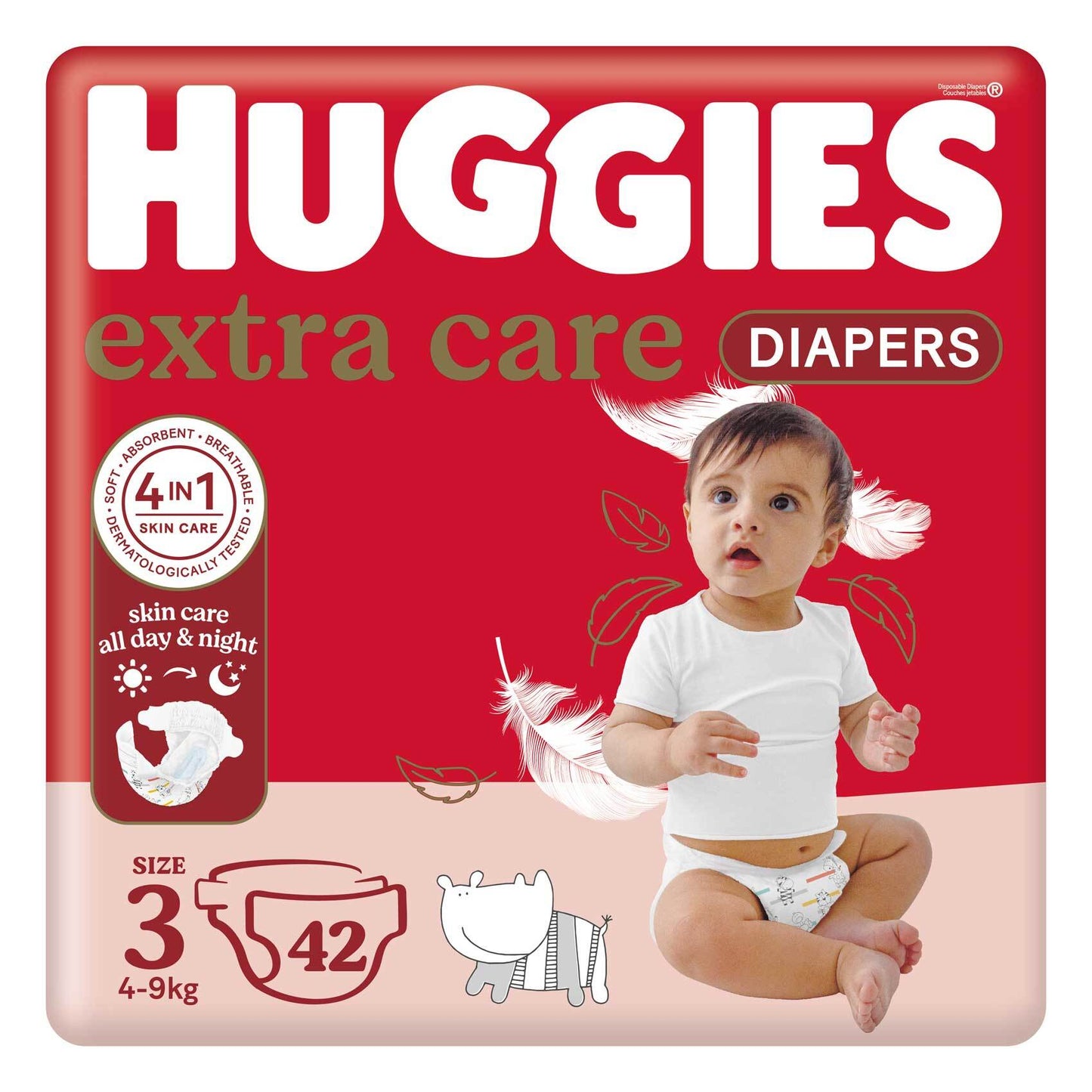 HUGGIES Extra Care size 3  4-9kg 42 Diapers