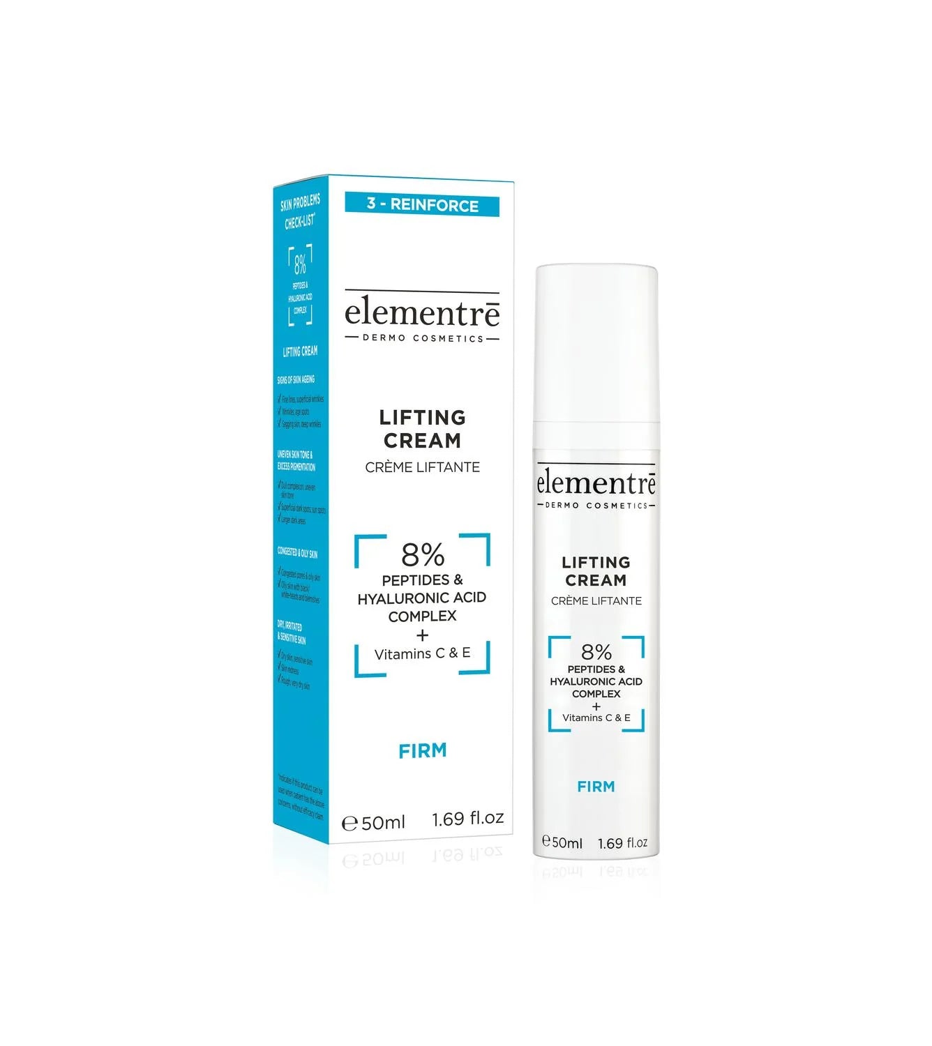 Elementre Lifting Cream 8% Peptides & Hyaluronic Acid