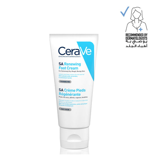 SA Renewing Foot Cream for Dry, Rough, and Cracked feet with Hyaluronic Acid