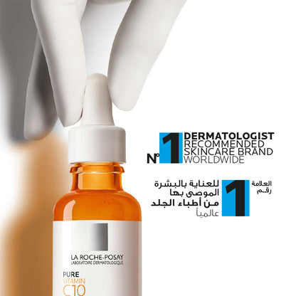 LA ROCHE POSAY 10% Pure Vitamin C Anti Aging Face Serum for Wrinkles