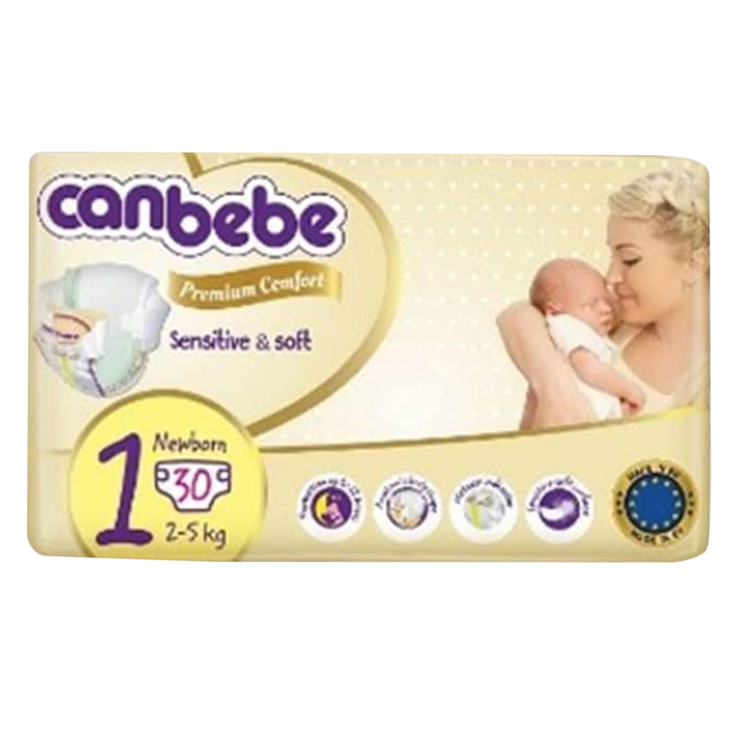 Canbebe 1 Newborn 2- 5 kg 30 diapers