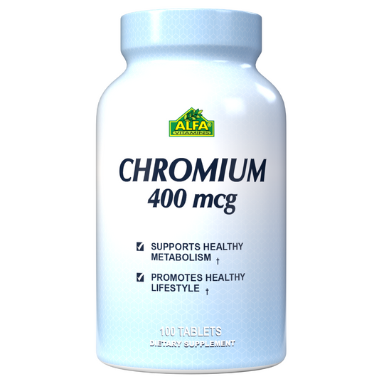 ALFA chromium 400 mcg 100 tablets