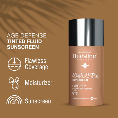 BEESLINE Age Defense Tinted Facial Fluid Sunscreen SPF 50+