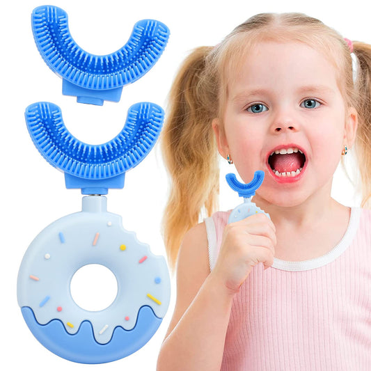 u shaped toothbrush blue donut small size