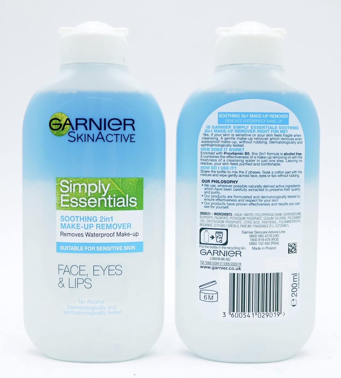 GARNIER Skin Naturals Simply Essentials 2 in 1 Make-up Remover 200 mL