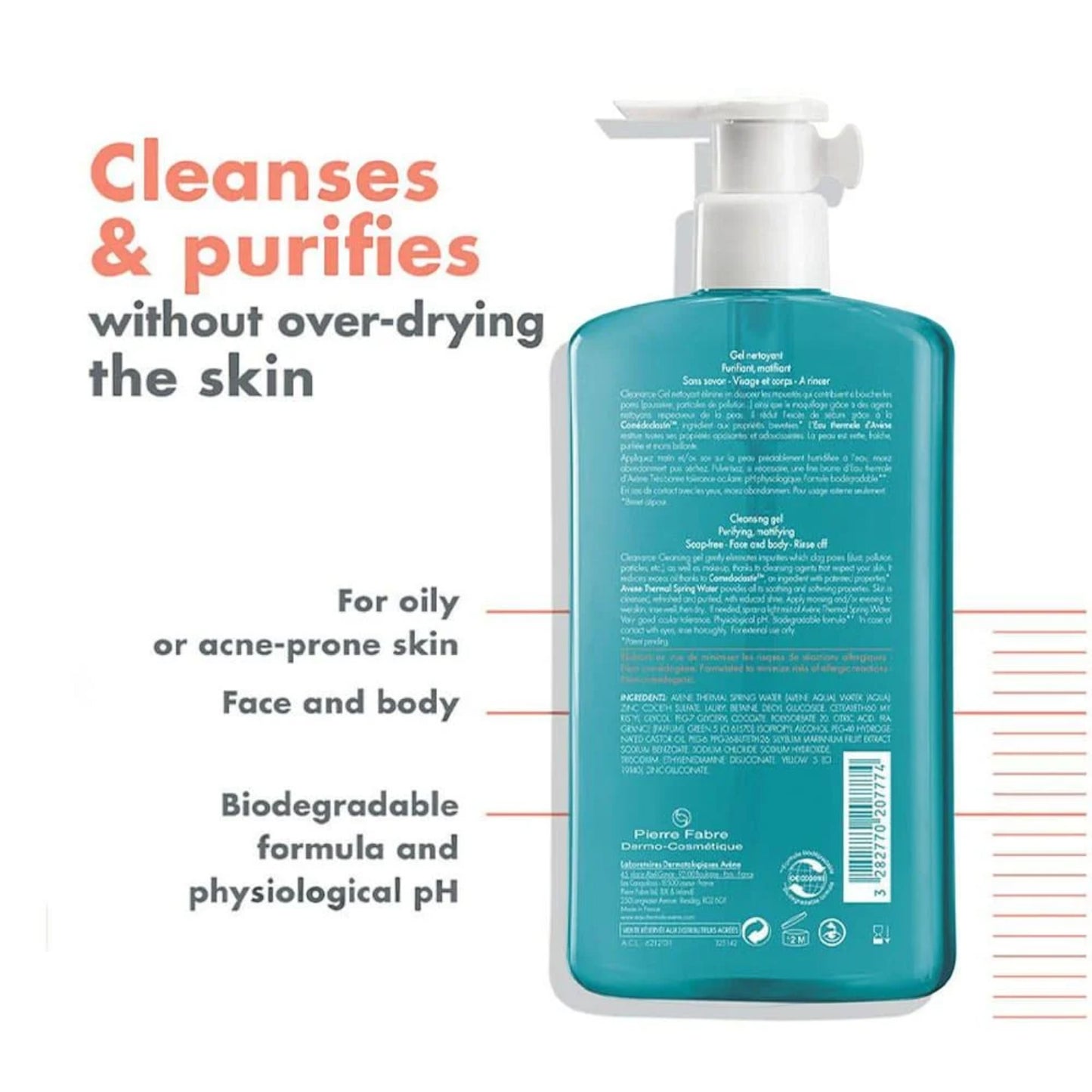 Avène Cleanance Cleansing Gel for Oily And Acne-Prone Skin - 400ml & 200ml