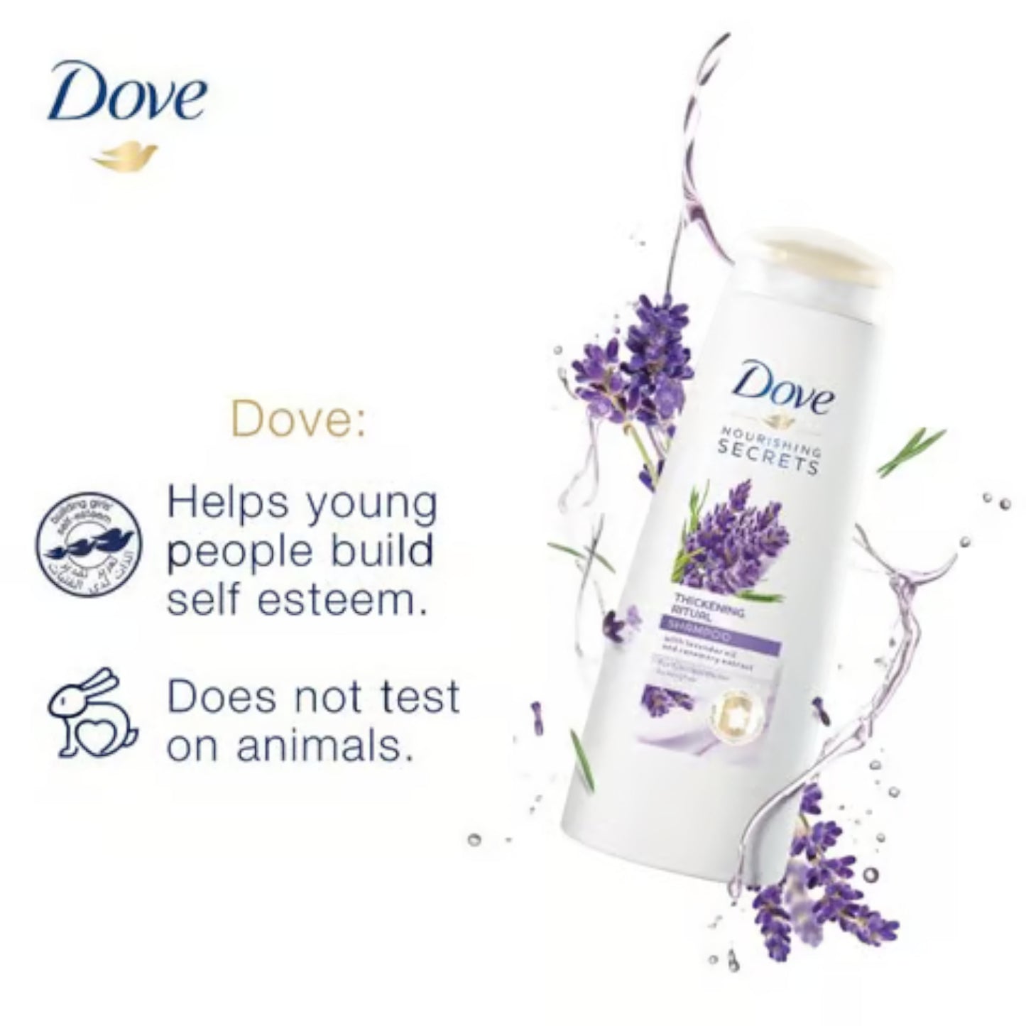 Dove Thickening Ritual Shampoo with Lavender Oil – 400ml