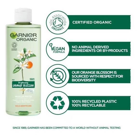 GARNIER Organic Micellar Water with Orange Blossom Water 400ml