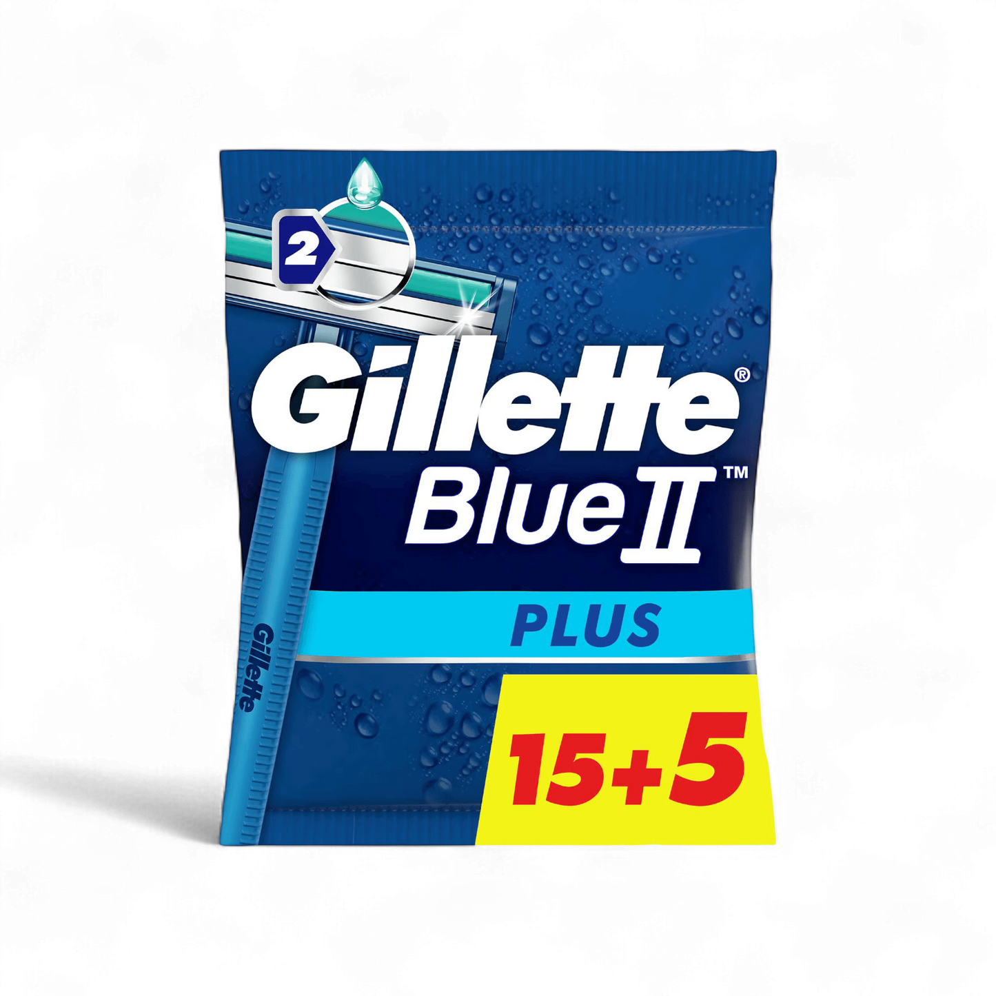 Gillette Blue II Plus Disposable Razors – 20 Pack