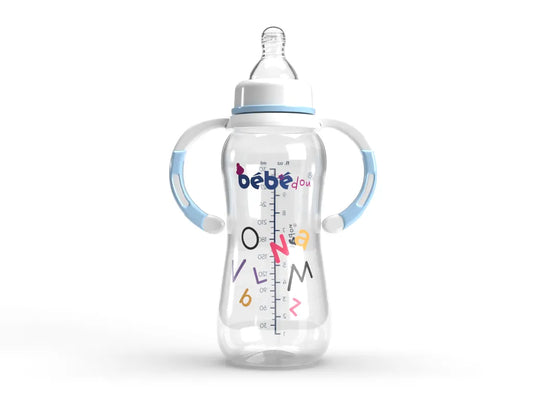 BEBEDOU Standard Neck Feeding Bottle with Handles 0M+ 150ml BLUE BBD 1132