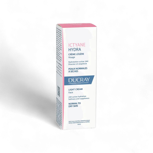 Ducray Ictyane Hydra Light Cream – 24H Hydration For Normal To Dry Skin - 40ml