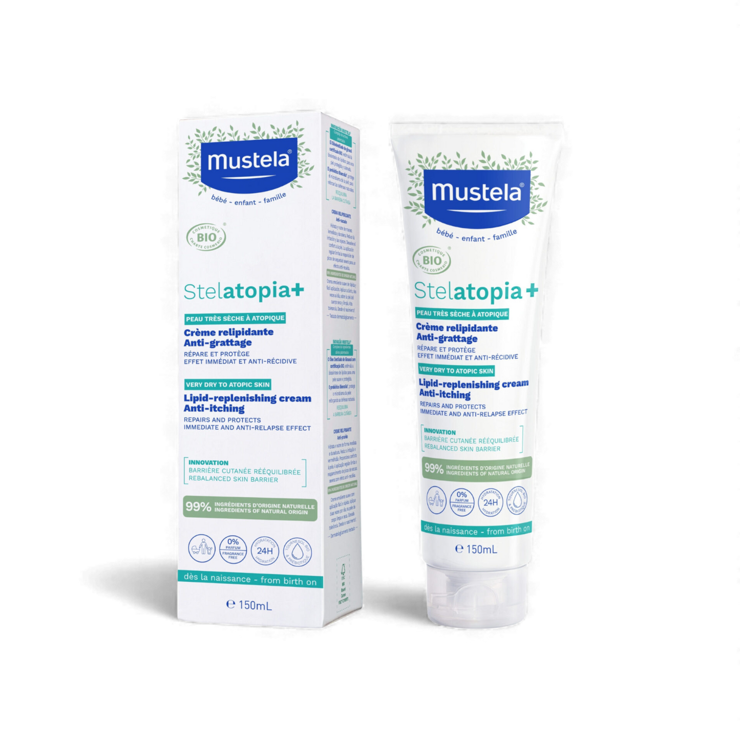 Mustela Lipid-Replenishing Cream, Anti-Itching - 150ml