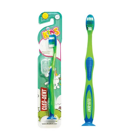 CLEO-DENT KIDS TOOTH BRUSH 2-7 YEARS green and blue color