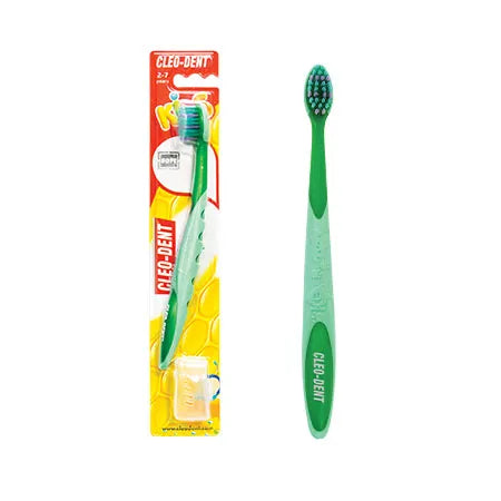 CLEO-DENT KIDS TOOTH BRUSH 2-7 YEARS green color