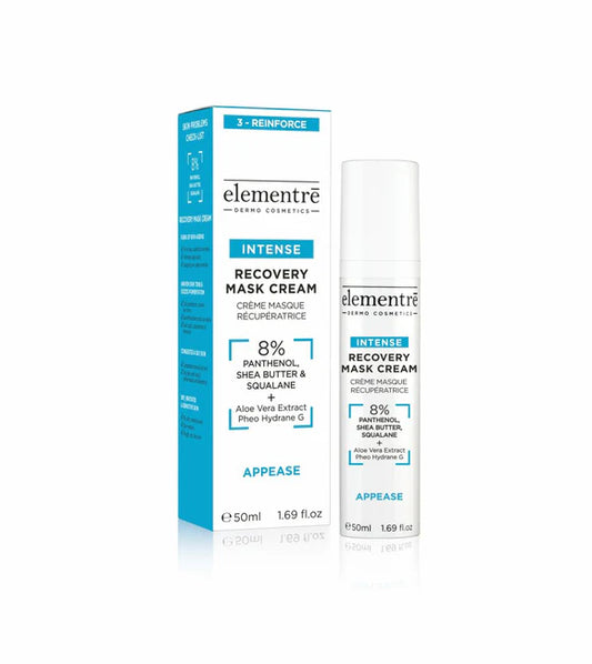 Elementre Recovery Mask Cream 8% Panthenol, Shea Butter & Squalane