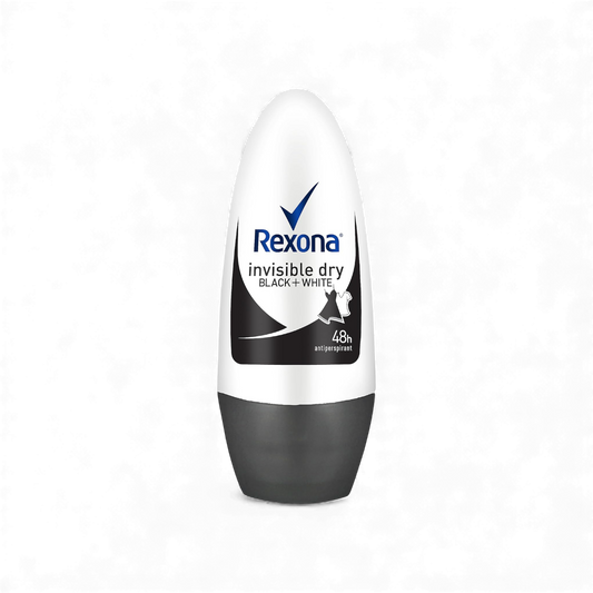 Rexona Invisible Dry Black And White Roll-On Deodorant - 50ml