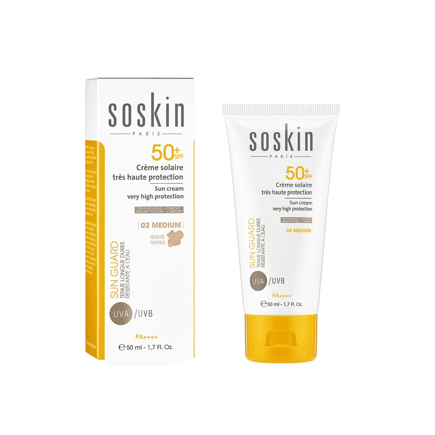 SOSKIN Sun Cream Tinted Very High Protection SPF 50+ 02 Medium Shade