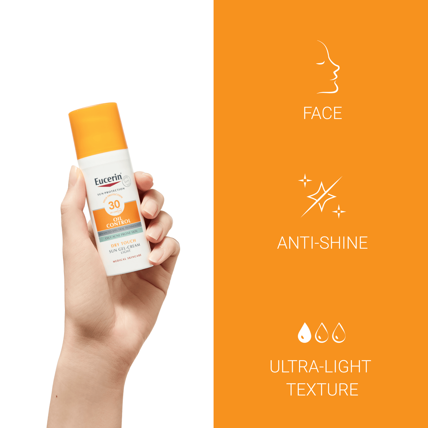EUCERIN Sun Protection Oil Control Gel Cream SPF50+ Dry Touch