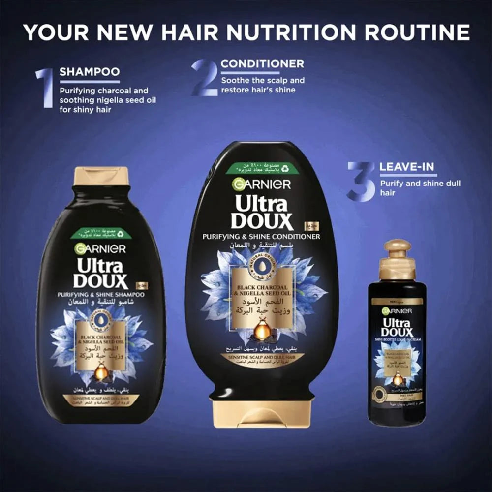 Garnier Ultra Doux Charcoal Conditioner - 200ml