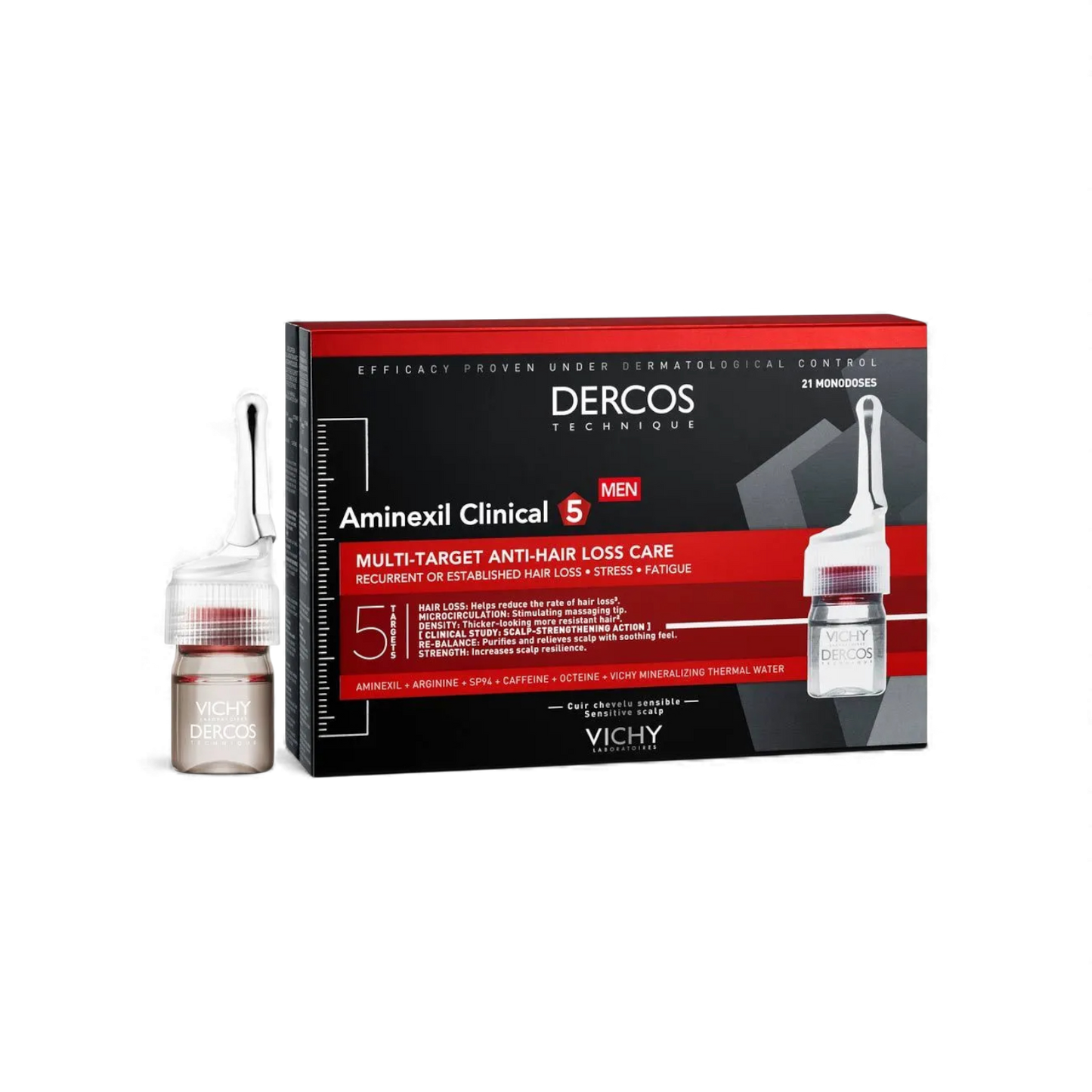 Vichy Dercos Aminexil Clinical 5 Anti-Hair Fall Treatment for Men - 6ml