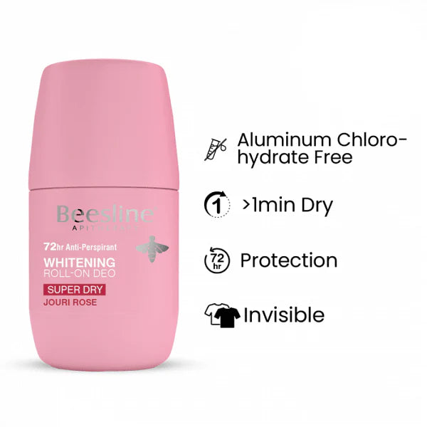 Beesline Whitening Roll-On Deodorant Super Dry Jouri Rose - 50ml