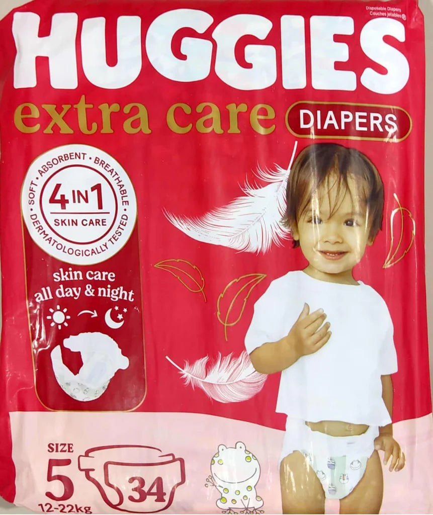 HUGGIES Extra Care size 5 (12-22kg) 34 diapers