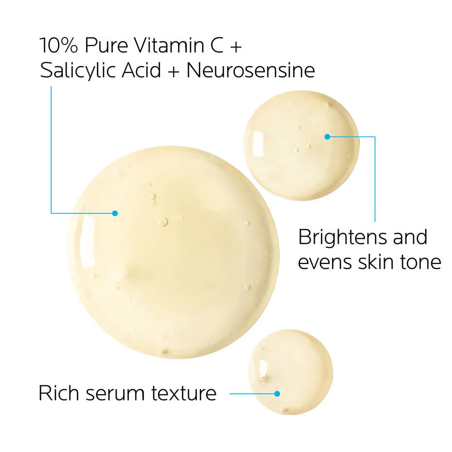 LA ROCHE POSAY 10% Pure Vitamin C Anti Aging Face Serum for Wrinkles