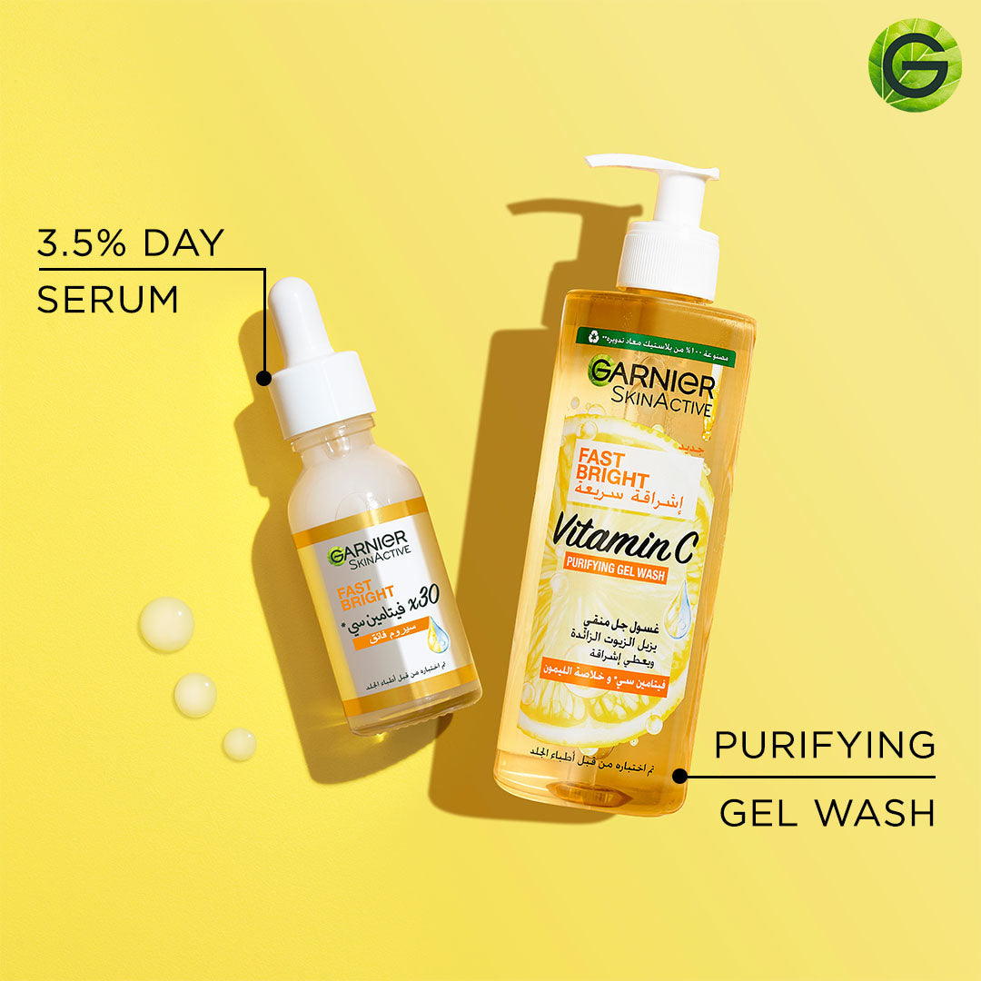 Garnier Fast Bright Vitamin C Brightening Face Gel Wash-400ml