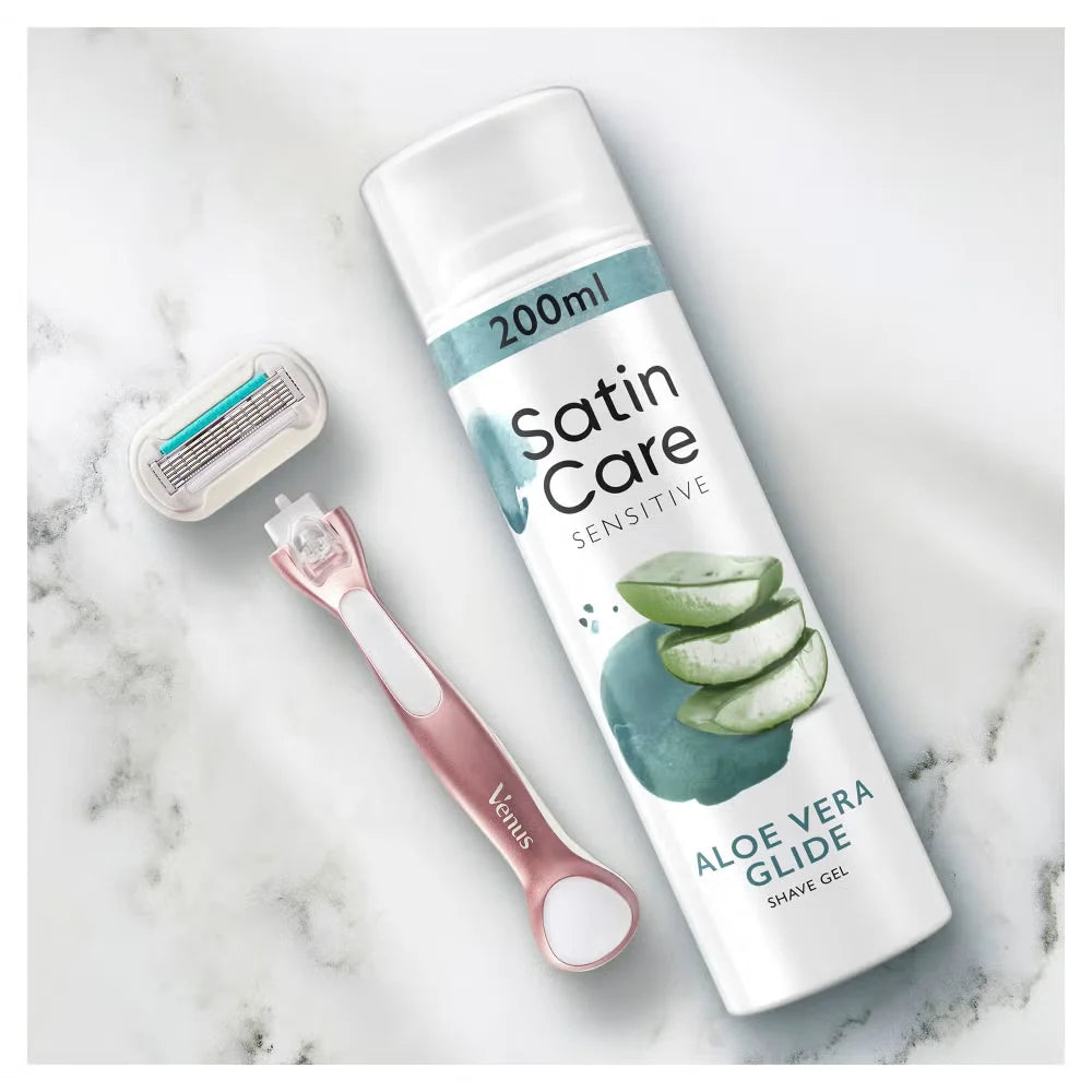 Gillette Satin Care Sensitive Skin Shaving Gel with Aloe Vera – 75 ml