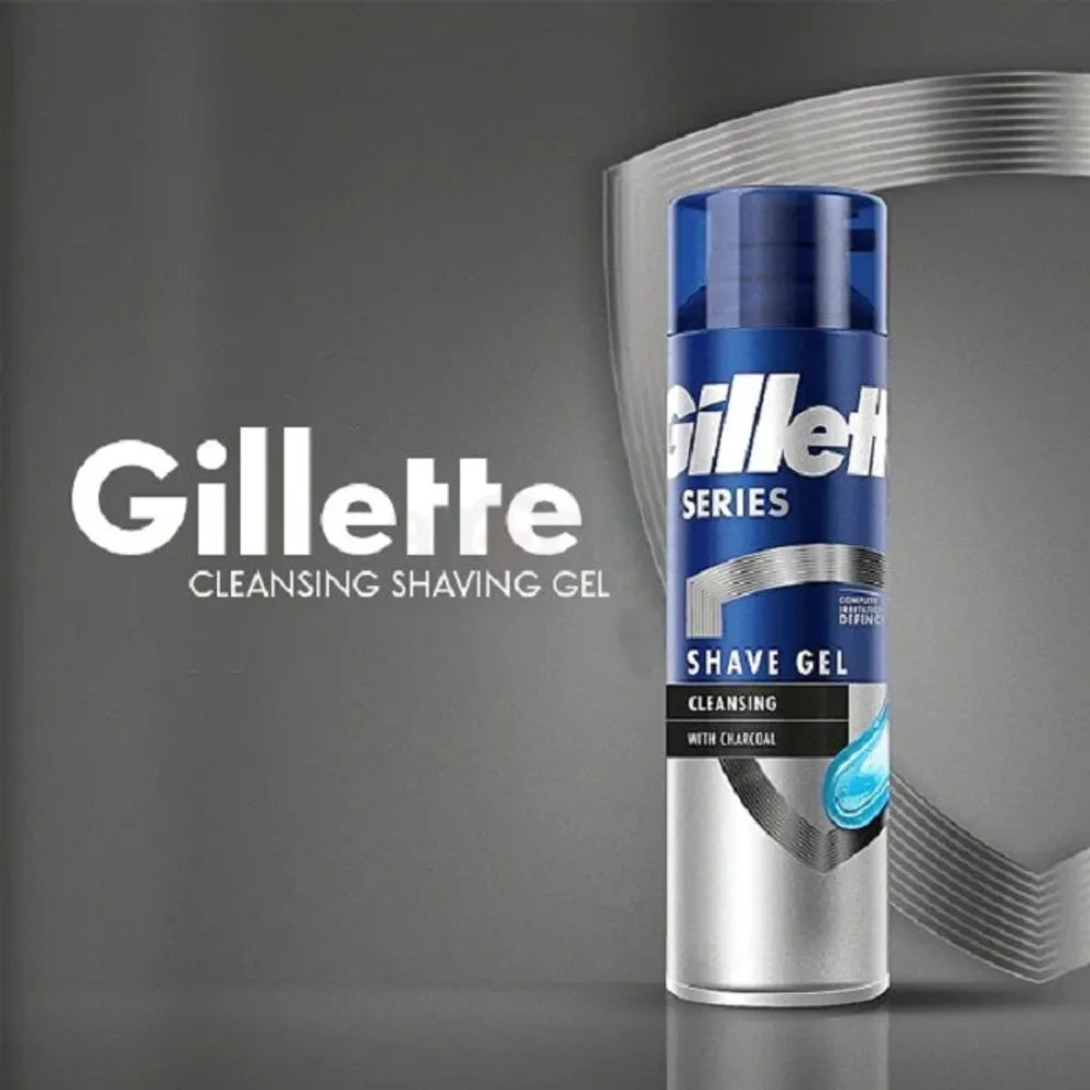 Gillette Cleansing Shaving Gel with Charcoal - 200ml