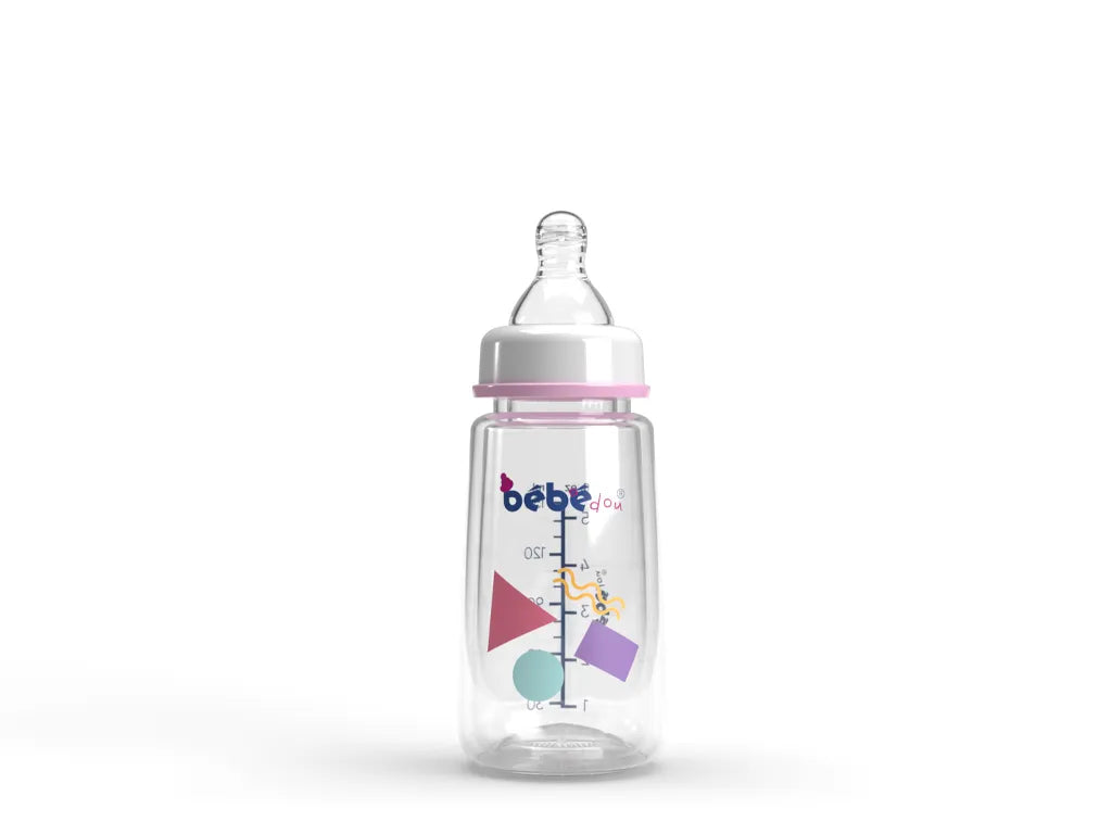 BEBEDOU Standard Neck Feeding Bottle 150ml PINK BBD 1134